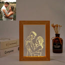 Axyaa Custom Photo Night Light Wooden Base Frame Lamp - Personalized Gift