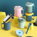 Axyaa Stainless Steel Thermal Coffee Milk Cup with Handle & Spoon