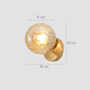 Axyaa Glass Ball Wall Lamp Black Copper Luxury Nordic Minimalist Design