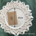 Axyaa Bohemia Macrame Handmade Round Mirror Wall Tapestry - Bedroom Livingroom Bathroom Decor