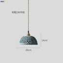 Axyaa Nordic Ceramic Pendant Lamp Modern Japanese Style Copper Hanging Light