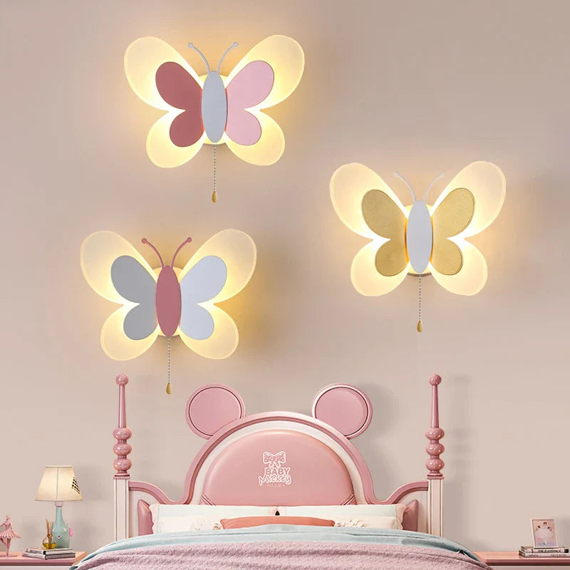 Axya Butterfly Girl Room Lamp - Cartoon Children's Creative Energy-Saving Lighting