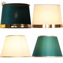 Axyaa Luxe Gold-Edged Cloth Lampshade for Bedroom Floor & Bedside Lamps