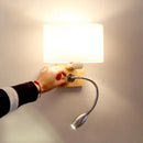 Axyaa Wood LED Wall Lamp Nordic Bedroom Reading Light