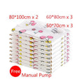 Axyaa 4/10pcs Thickened Vacuum Storage Bags with Hand Pump - Space Saving Organizer