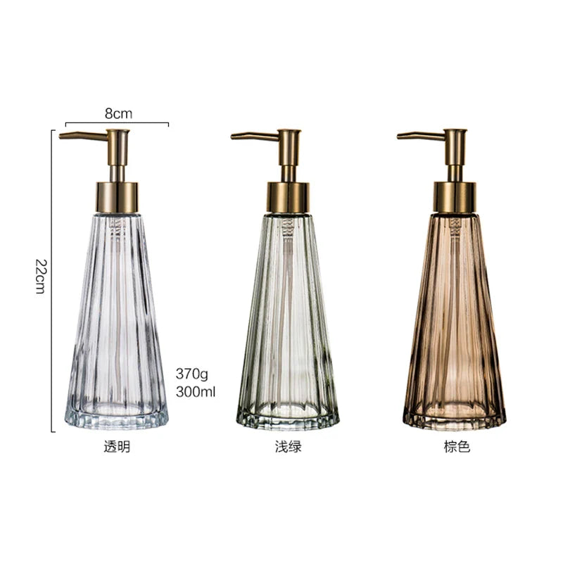 Axya Glass Lotion Bottle Body Soap Dispenser Desktop Ornaments