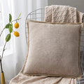 Axyaa Fringed Linen Cushion Cover - 45x45cm - Blue Grey Yellow Red Green
