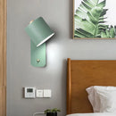 Axyaa Nordic LED Wall Light Iron Wood Lamp for Bedroom and Study