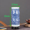Axyaa Blue White Porcelain Antique Ceramic Vase Home Table Decor Pot Craft