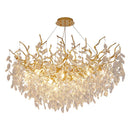 Axyaa Gold Crystal Chandelier: Nordic Pendant Light for Dining Room, Living Room Décor