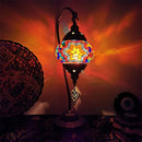 Axyaa Vintage Turkish Mosaic Glass Table Lamp Bedside Bed Light