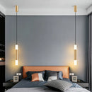 Axyaa Gold Pendant Light: Luxury Bedroom Bar Hanging Lamp, 6W Warm White LED