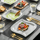 Axya Marble Grey Ceramic Porcelain Tableware Dinner Set - 12/24 Piece