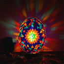 Axyaa Turkish Mosaic Egg Lamp: Vintage Handcrafted Glass Bedside Light
