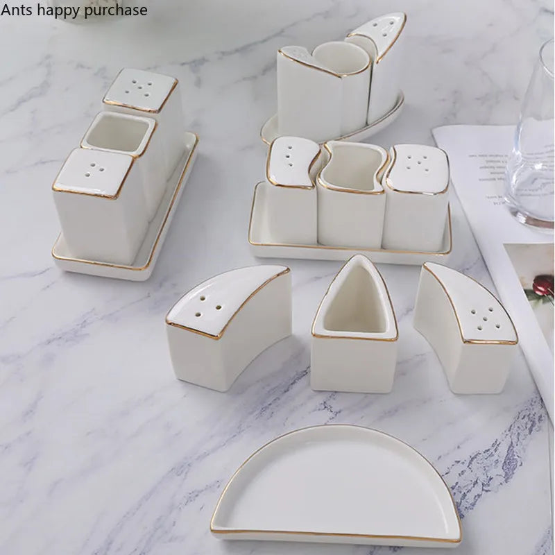 Axya Seasoning Jar Set: Hotel Restaurant Decor Milk Tank & Tissue Holder