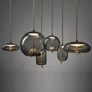 Axyaa Hemp Rope Pendant Light Knot Glass Lamp Suspended Fixture