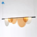 Axyaa Modern Semi-Circle Chandelier Ceiling Light Fixture for Living & Dining Room