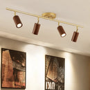Nodic Walnut LED Track Spotlight for Modern Living Room and Clothing Store by Axyaa