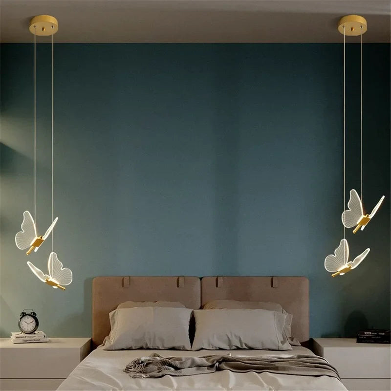 Axyaa Nordic Butterfly Acrylic LED Pendant Light - Modern Luxury Home Decor