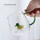 Axyaa 3D Animal Glass Mug: Fun Novelty Cup for Coffee, Tea, Milk - 400ml