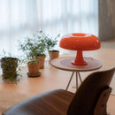 Axya Mushroom Table Lamp: Minimalist E14 Light for Home, Hotel Decor.