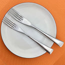Axyaa Silver 304 Stainless Steel Cutlery Set - Elegant Mirror Finish Dinnerware Steak Fork Knife