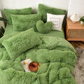 Axyaa Long Hair Velvet Duvet Cover Set - Queen Size