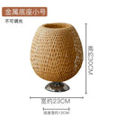 Axyaa Bamboo Table Lamp with E27 Lamp Holder for Modern Indoor Lighting
