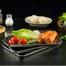 Axyaa Stainless Steel Buffet Presentation Tray - Food Serving Plate, Storage Organizer