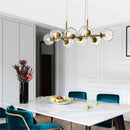 Axya Gray Glass Pendant Lights: Modern Rustic Chandelier for Kitchen, Restaurant, and Bar