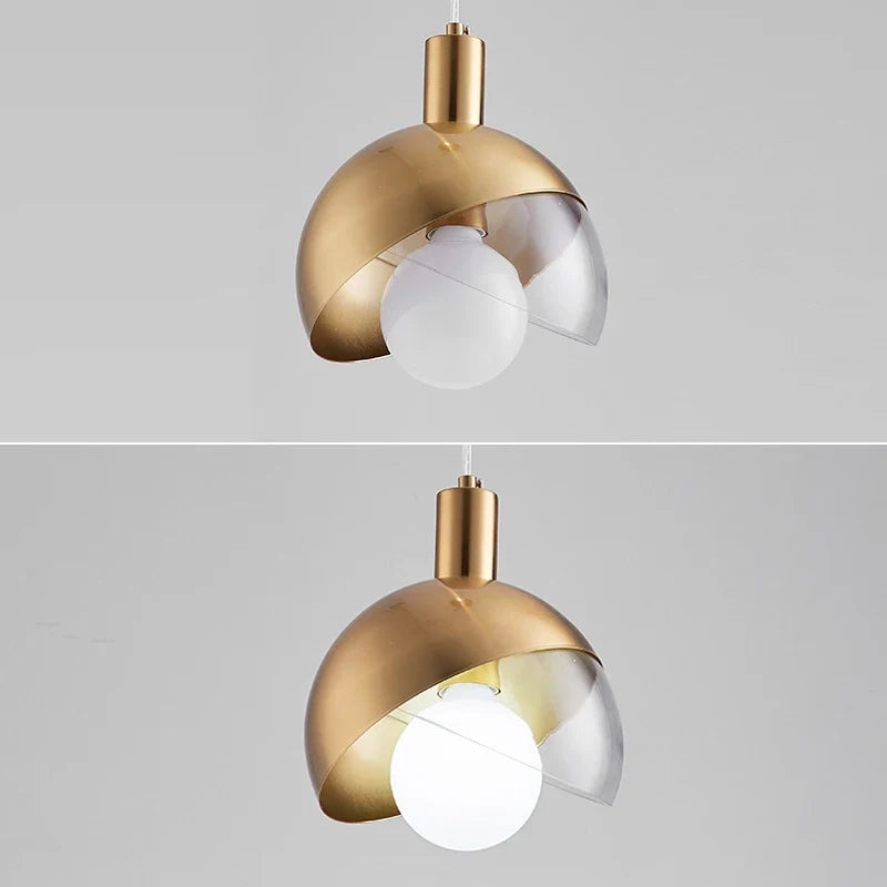 Nordic Art Deco Pendant Light Small Lamp Ball for Indoor Spaces - Axyaa Rosegold