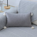 Axyaa Boho Tassled Cushion Cover in Beige/Grey/Blue/Yellow, 30x50cm/45x45cm