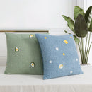 Axyaa Fluffy Comfort Pillow Cover 45x45cm Avocado Green Cream Blue Living Bed Room