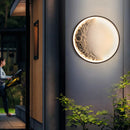 Axya Moon Aluminum Wall Sconces: LED Outdoor Waterproof Landscape Garden Lamp.
