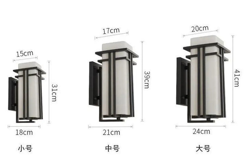 Axyaa Outdoor Wall Lantern Security Light for Entryways, Yards, and Front Porch
