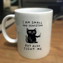 Axyaa Fight Me Cat Mug - White Coffee Cup
