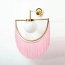 Axyaa Tassel Glass Ball Wall Lamp - Pink Nordic Design for Living Room Lighting