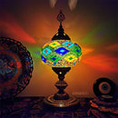 Axyaa Vintage Mosaic Glass Table Lamp Handcrafted Art Deco Bedside Night Light