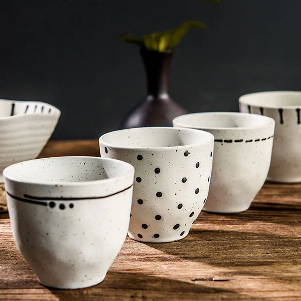Axya Retro Ceramic Japanese Teacup Set