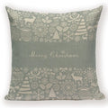 Christmas Cartoon Santa Claus Deer Pillows Covers Merry Christmas Gifts for The New Year by Axyaa