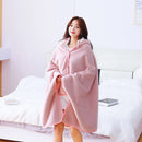 Axyaa Winter Hooded Blanket: Thick Antistatic Fleece Throw Blanket for Home