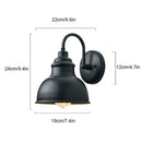 Axyaa Outdoor Gooseneck Lanterns: Minimalist Aluminum Barn Lights for Garden, Garage, Porch