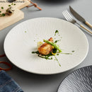 Axya Round Ceramic Dinner Plate Set - Elegant Western Steak Fruit Salad Tray