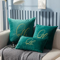 Soft Velvet Embroidered Cushion Cover by Axyaa