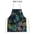 Tropical Jungle Print Kitchen Apron, Axyaa Plant Leaves Chef Bib for Kids Men Women
