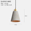 Axyaa Industrial Edison Pendant Lights for Bedroom Dinning Room Cafe - Cement Finish