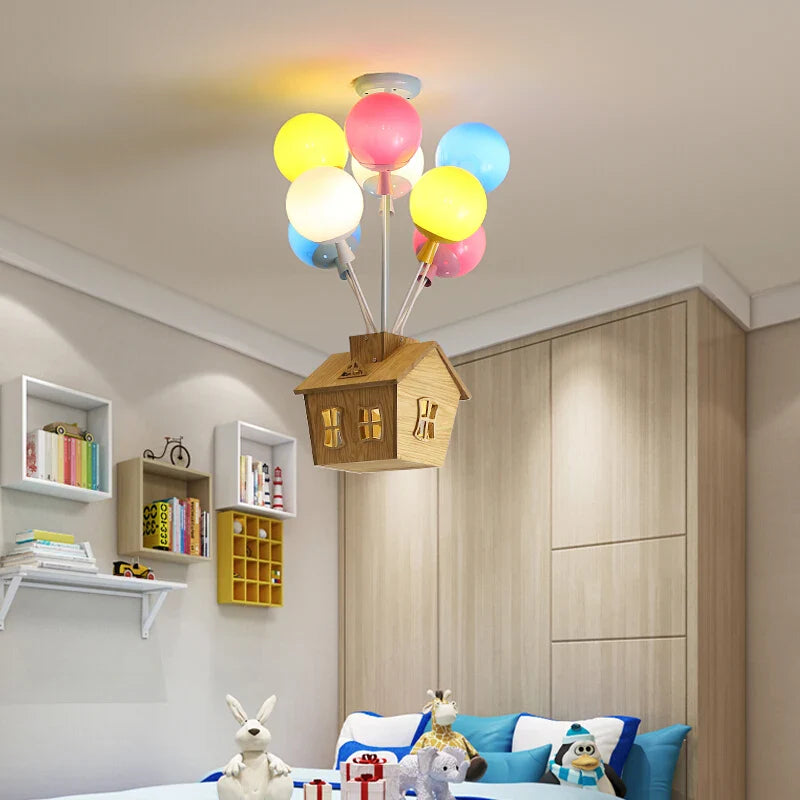 Axyaa Balloon Ceiling Lamp: Kids Room Chandelier for Bedroom, Living Room, Nursery & Indoor Home Decor.