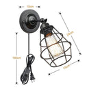 Axyaa Vintage Industrial Wall Lamp for Aisle, Bedside, Study, and More