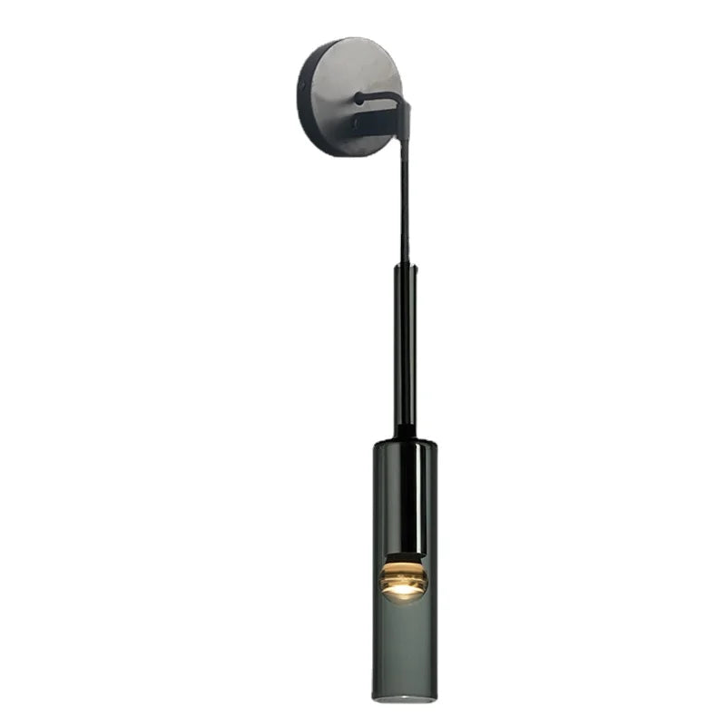 Axyaa Smoky Gray LED Glass Wall Light for Modern Indoor Lighting