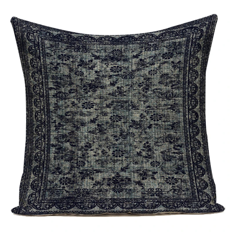 Axyaa Moroccan Mandala Linen Cushion Covers for Vintage Home Decor